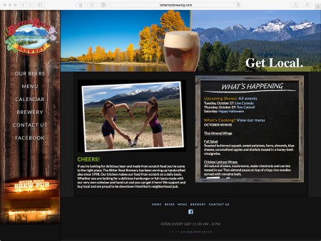image of website design for hamilton, montana brewery