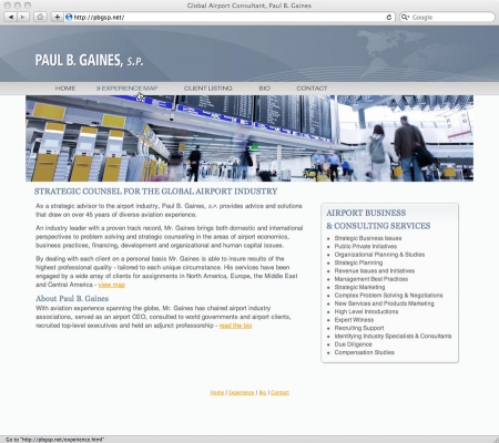 screenshot of pbgsp.net website design