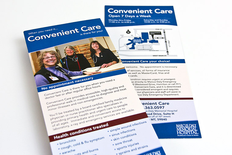 Rack Card Design for Convenient Care
