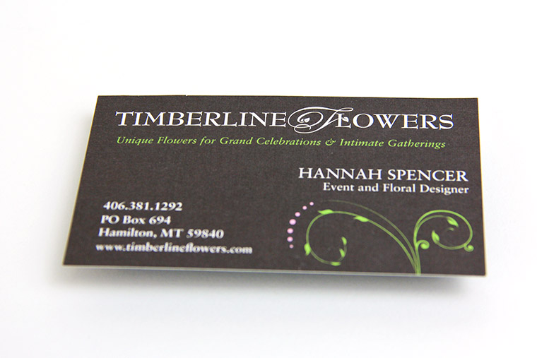 Business Card design for Timberline Flowers