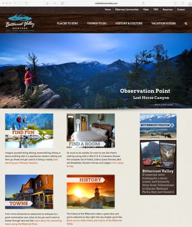 website design for ravalli county tourism improvement district