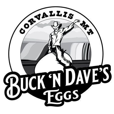 logo design with cowboy riding an egg